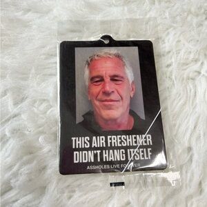 Black Air Freshener with Bold Text